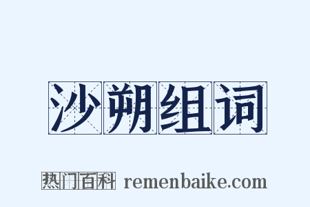 沙朔组词是什么意思的图片
